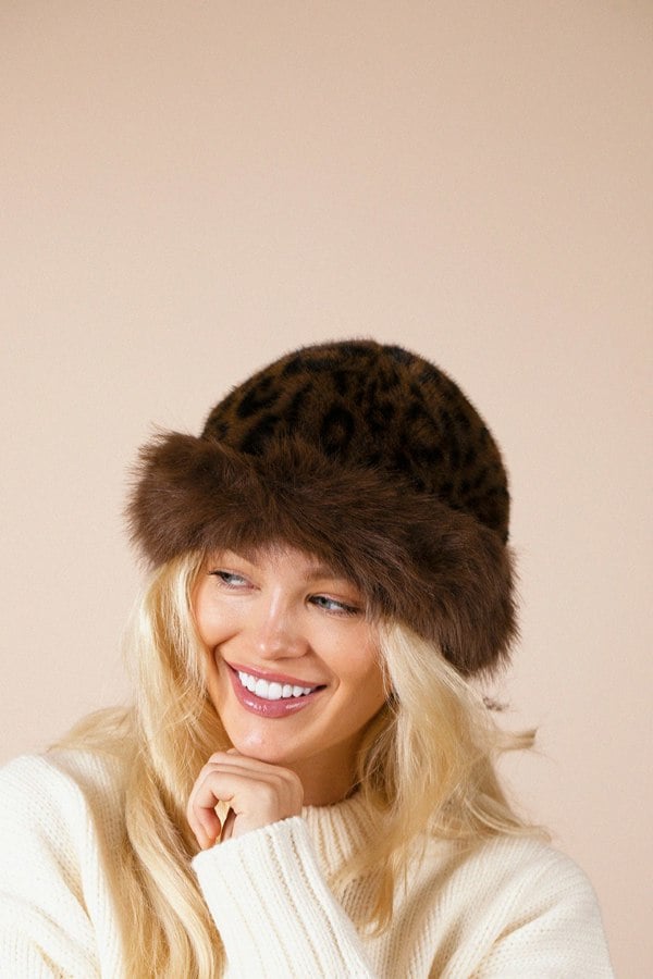 SVNX Mongolian Hat In Leopard