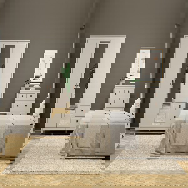 Furniture To Go Barcelona Wardrobe with 2 Doors + 1 Mirror Door + 2 Drawers in Cashmere