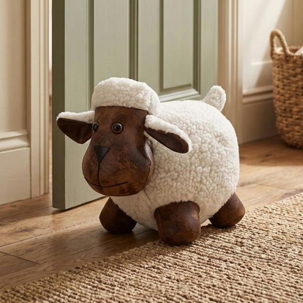Garden Greatness Fluffy Sheep Weighted Doorstop