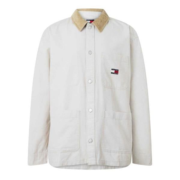 Tommy Jeans Mens Overshirt - Beige - 