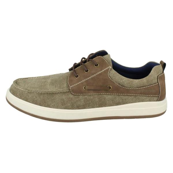 Hush Puppies Mens Hush Puppies Canvas Boat Shoes Aiden