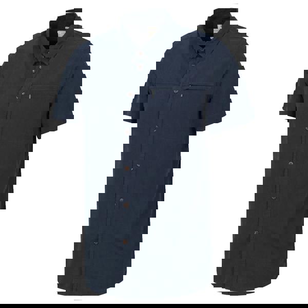 Mountain Warehouse Mens Coconut Slub Short-Sleeved Shirt - Dark Blue