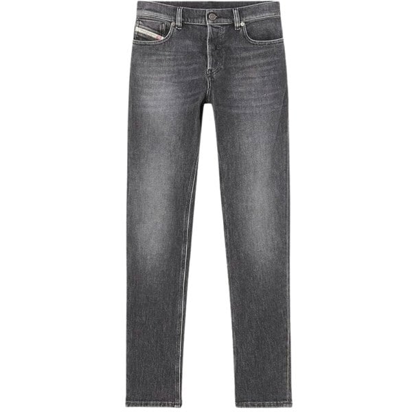 Diesel 2023 D-Finitive Regular Fit Straight Leg Faded Jeans - Grey