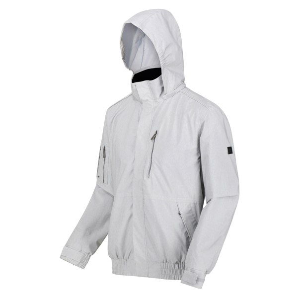 Regatta Mens Feelding Linear Waterproof Bomber Jacket - Silver Grey