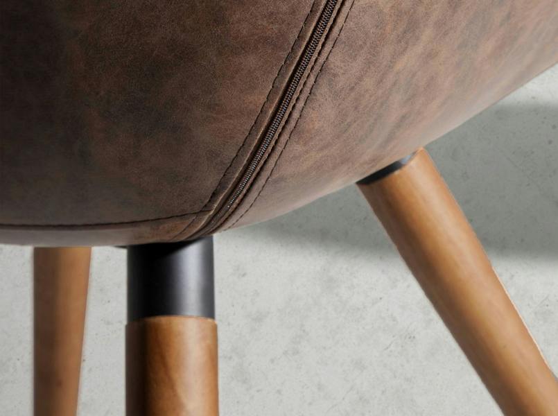 Angel Cerdá Chocolate brown leatherette chair 4073