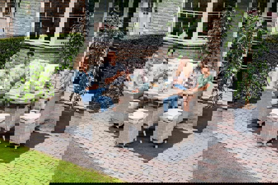 Garden Impressions Jersey Corner Sofa with Height Adjustable Table