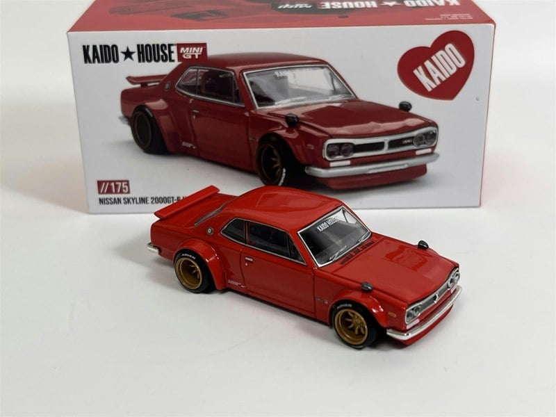 Mini GT Nissan Skyline 2000GTR Kaido Street V1 Red 1:64 Mini GT KHMG175