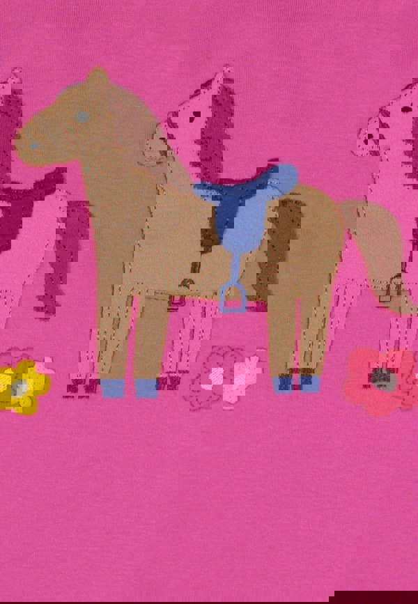 Organic Hillside Pony Applique Short Sleeved T-Shirt - Toby Tiger