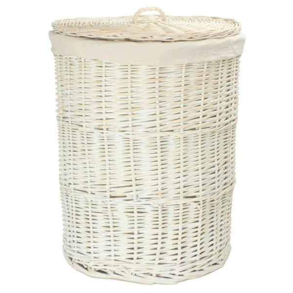 Round Laundry Wicker Basket