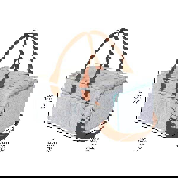 Dekko Nappy Caddy Organiser Baby Diaper Storage Bag With Shoulder Strap Portable