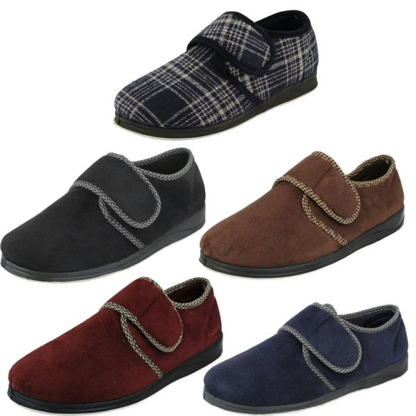 Padders Mens Padders Memory Foam Comfort Slippers Harry