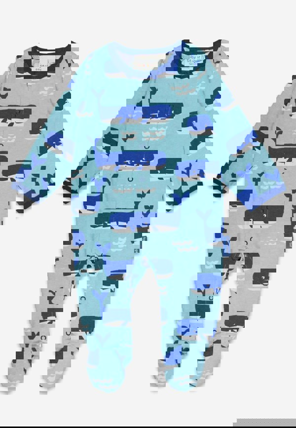 Organic Whale Waves Print Baby Gift Set - Toby Tiger