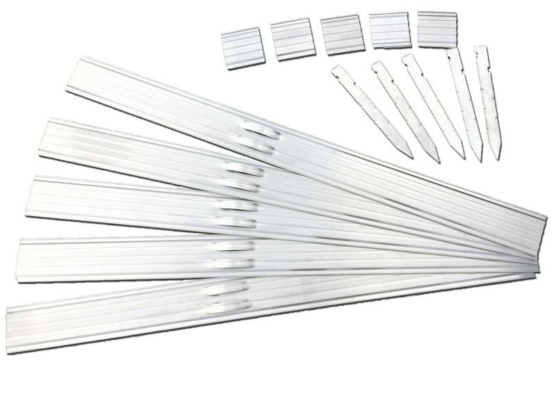 Swift Edge Garden Edging - Lawns, Borders, Pathways, Plots, Flowerbeds, Landscaping - Aluminium 100mm tall - 6m pack - Natural