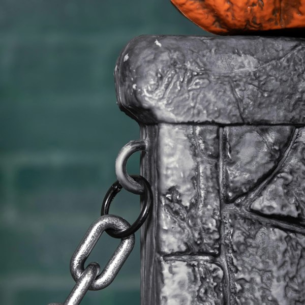 Samuel Alexander 97cm x 1.2m Battery Powered Light up Halloween Pumpkin Fence with LEDs