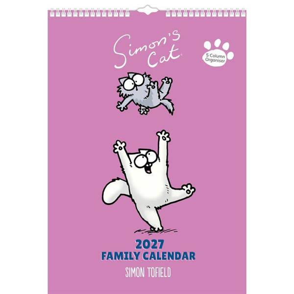 Simon's Cat A3 Family Planner 2027, Family Planners, Month To View, Humour, Gift