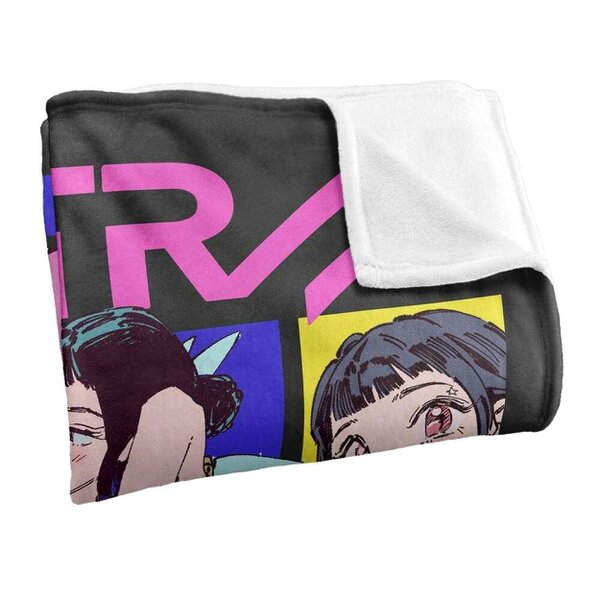 K-Pop Demon Hunters Comic Huntr/X Blanket - Multicoloured