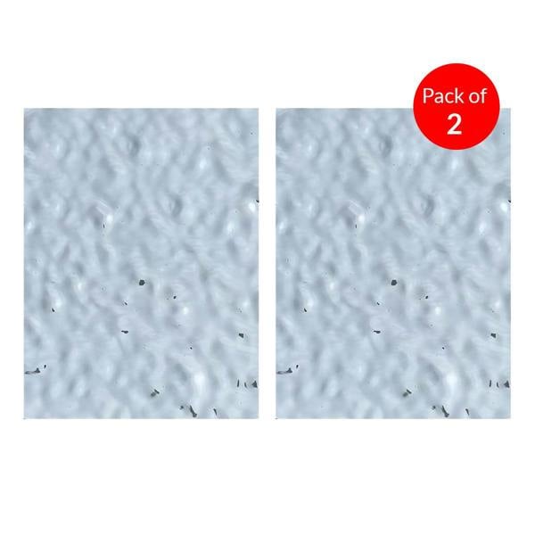ENER-J Wave-Pattern Metallic Finish WPC Boards (2.44m x 1.22m x 5mm) for Modern Interiors, Silver (Pack of 2)