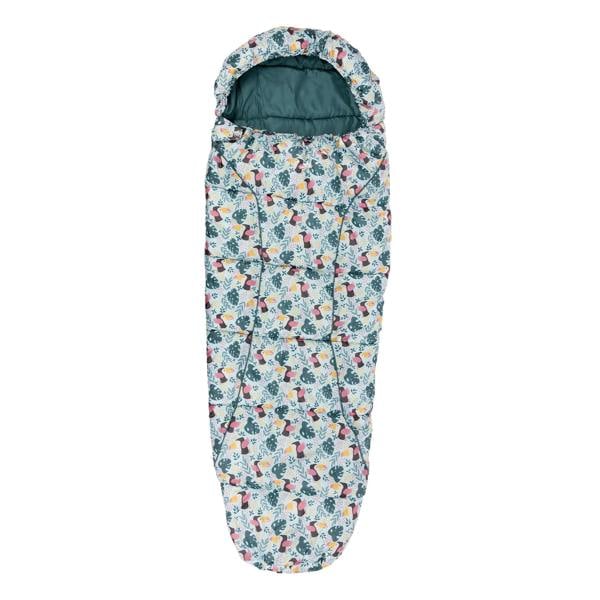 Trespass Childrens/Kids Bunka 3 Season Tropical Birds Lightweight Mummy Sleeping Bag - Blue - 