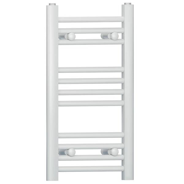 300mm-x-600mm-Straight-White-Heated-Bathroom-Towel-Rail-Radiator-For-Central-Heating-UK