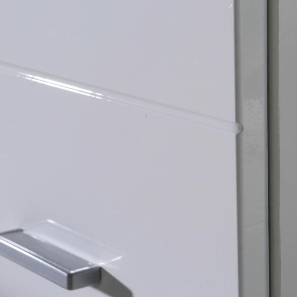Furniture To Go Ice Cave Hanging Storage Cupboard with 1 Door & Silver Handle in White with White Gloss Door