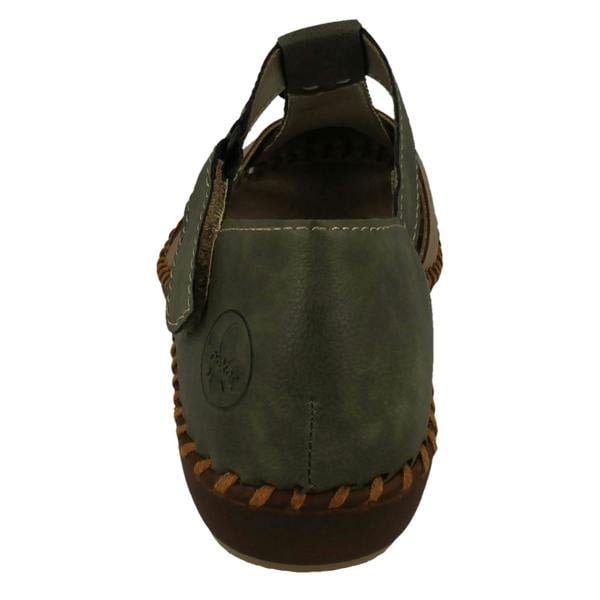 Rieker Ladies Rieker T-Bar Cut Out Detailed Antistress Shoes M1655