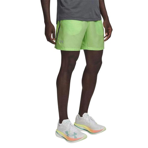 Under Armour Mens Performance Running Shorts - Lime/Reflective - 