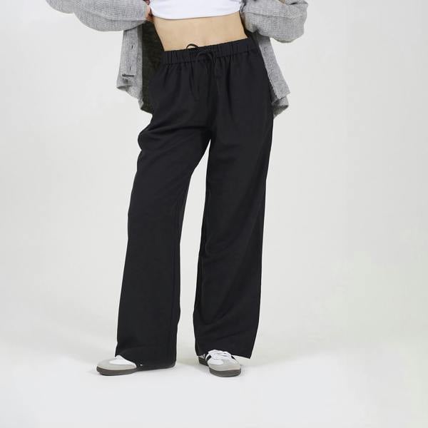 Brave Soul Black High Waisted Wide Leg Trousers - Black Image 1