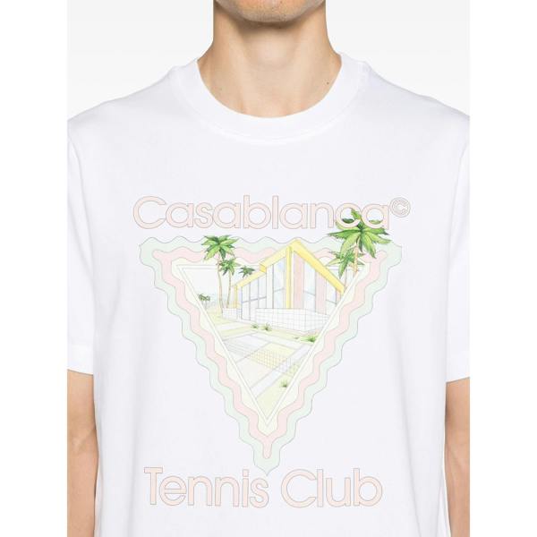 Casablanca Maison De Reve Logo Printed T-Shirt   in  White