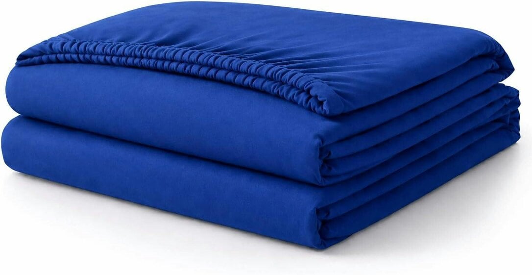 Night Zone Polycotton Fitted Sheet 25cm Deep – Soft Easy Care Elasticated Bedding - Royal Blue