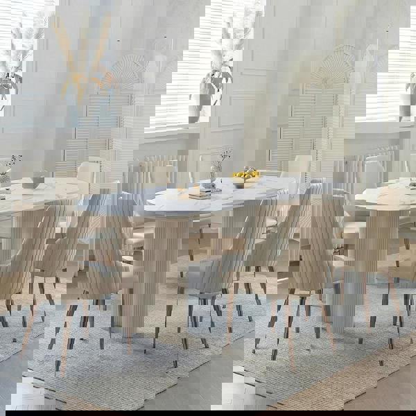 Weilai Concept Peru Oval Dining Table, White