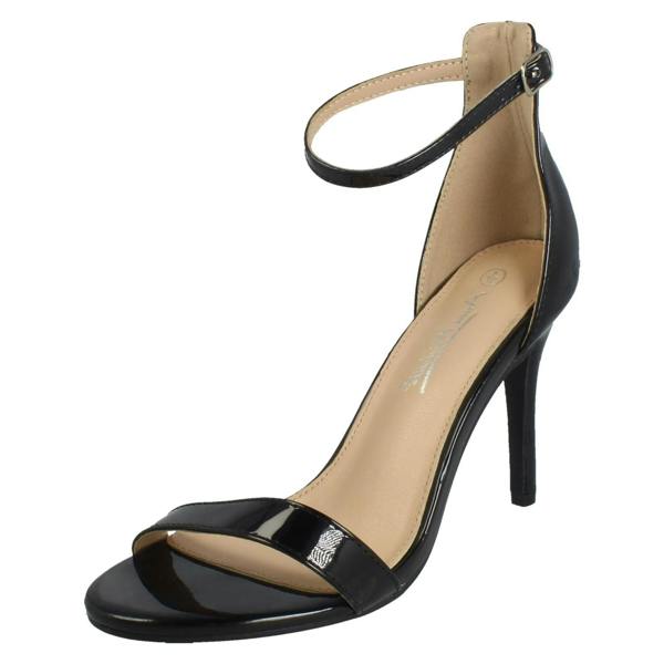 Anne Michelle Ladies Anne Michelle High Heeled Wide Fit Evening Sandals F12109
