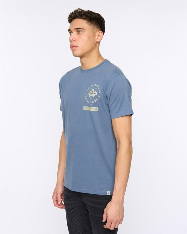 Duck and Cover Chellforth T-Shirt Denim Blue