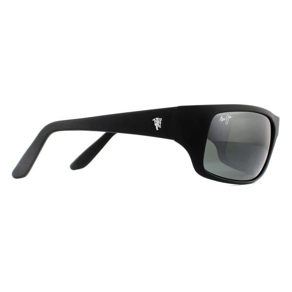 Maui Jim Sunglasses Peahi 202-35UTD Matte Black Neutral Grey Polarized