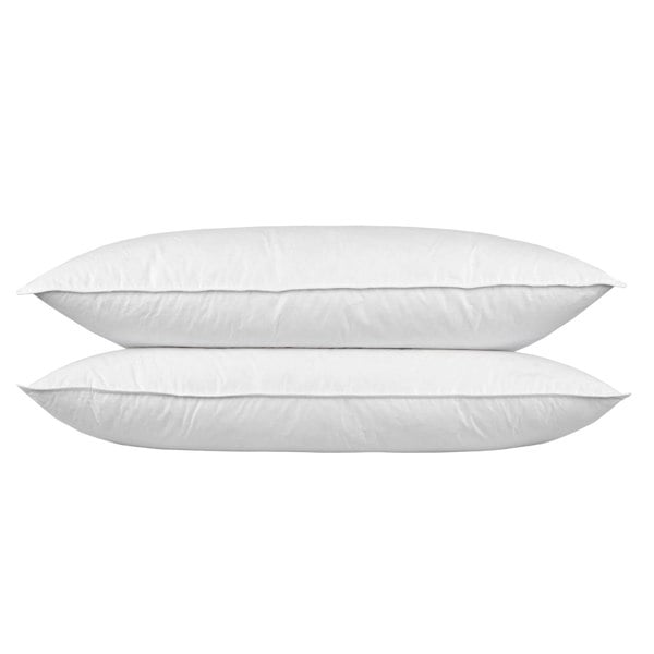 HOMESCAPES Goose Feather and Down King Size Pillow Pair