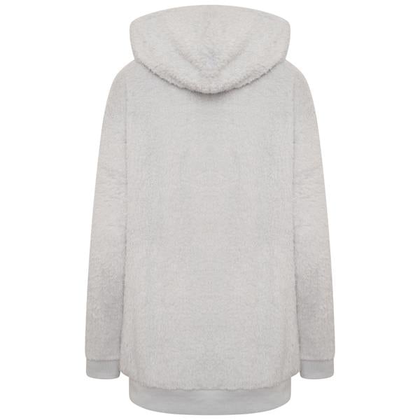 Smart Living Ladies Pullover Longline Hoodie - Light Grey Marl