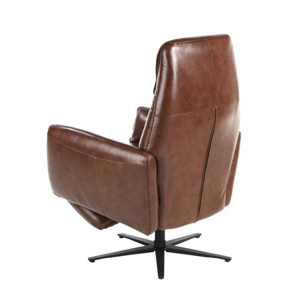 Angel Cerdá Chocolate Brown Leather Swivel Armchair 5056