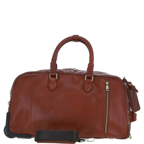 Luxurious Leather Wheeled Duffle Bag: pl-50