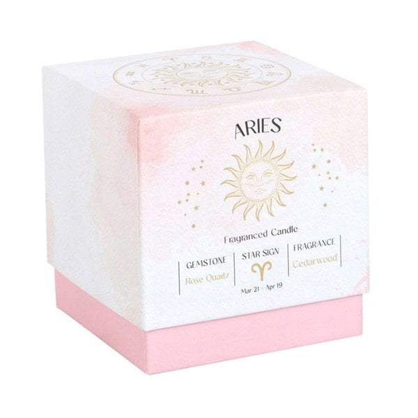 Serano Aries Cedarwood Gemstone Zodiac Candle