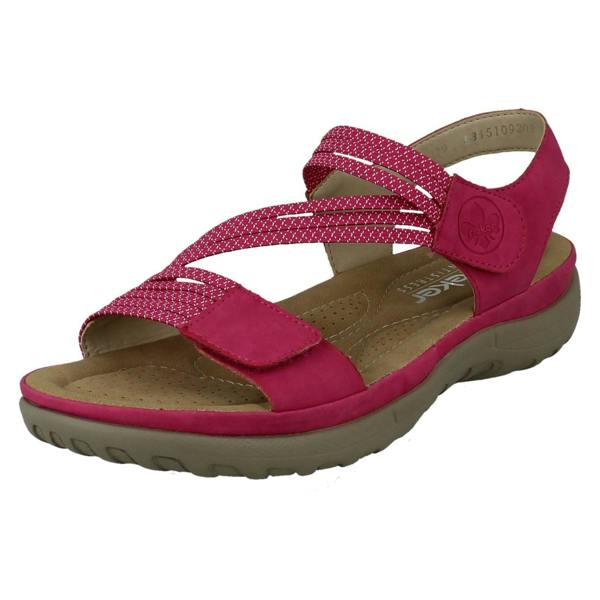 Rieker Ladies Rieker Casual Hook and Loop Strap Sandals 64870