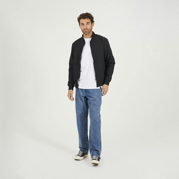 Brave Soul Black Seersucker Bomber Jacket - Black Image 3