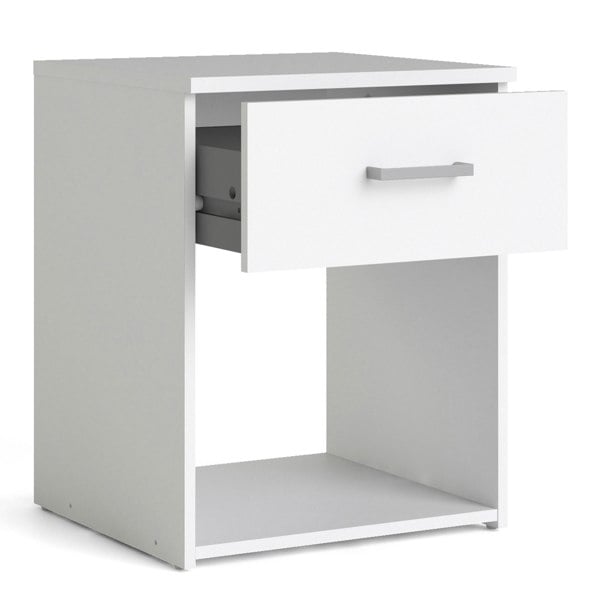 Furniture To Go Space Bedside 1 Drawer in White