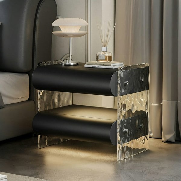 Rit Concept Figueroa Bedside Table With Storage & Light Strip