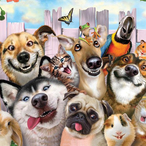 Prime 3D Puzzles Prime 3D Howard Robinson Pet Selfie 500 Piece Puzzle