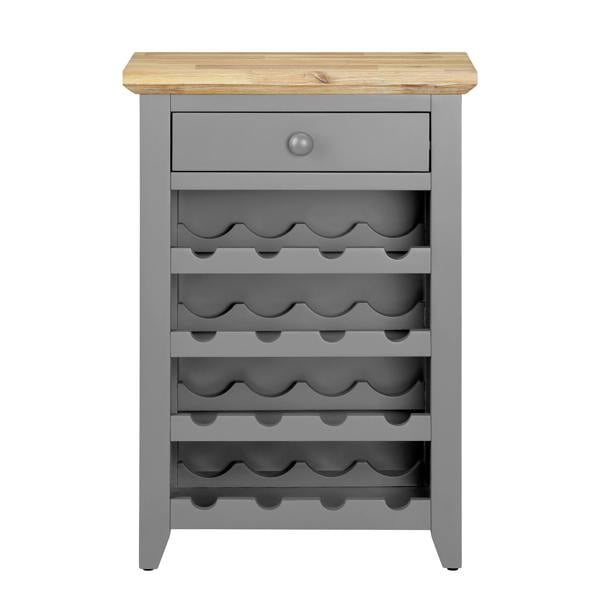 Statement Furniture Florence Wine Rack with Drawer Wooden 16 Wine Bottle Storage Assembled