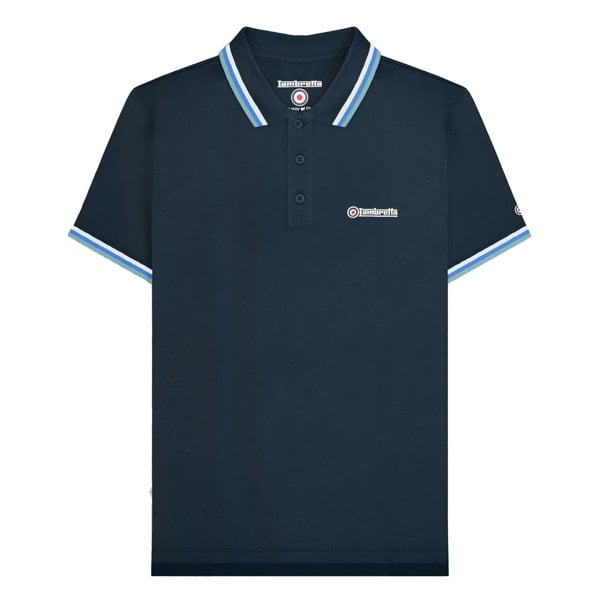 Lambretta Mens SS25 Triple Tipped Polo Shirt - Navy