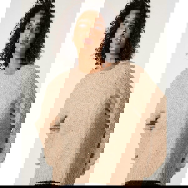 Blue Vanilla Round Neck Sequin Detailed Jumper