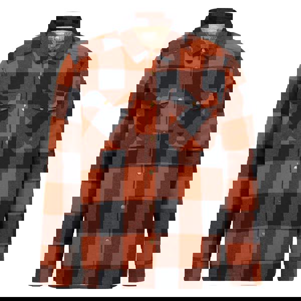 Mountain Warehouse Mens Pinn Flannel Borg Lined Shirt - Burnt Orange - 