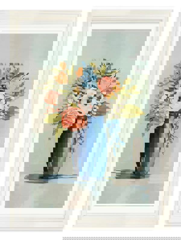 Exceptional Art The Pastel Bouquet Duo - Cream Hurstwood frame