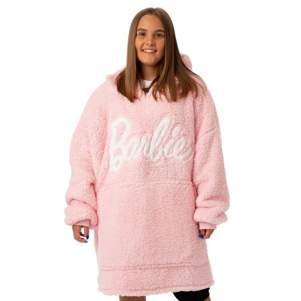 Barbie Womens/Ladies Sherpa Hoodie Blanket - Pink