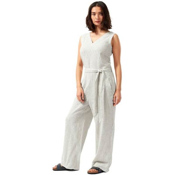 Craghoppers Women's Kalela NosiBotanical Jumpsuit - Cool White/Navy